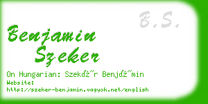 benjamin szeker business card